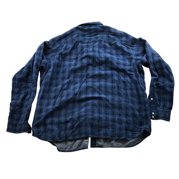 Columbia Mens Shirt Size XXL Long Sleeve Button Up Plaid Flannel Casual Blue - Picture 2 of 15